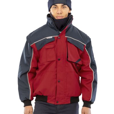 Work-Guard zip sleeve heavy-duty pilot jacket Thumbnail