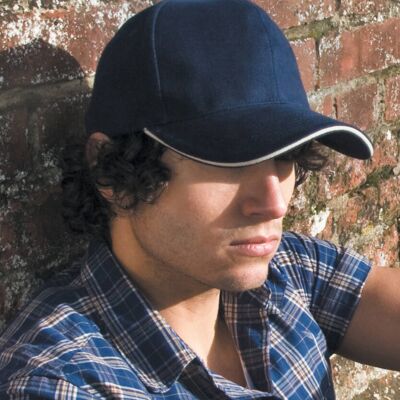 Pro-style heavy cotton cap with sandwich peak Thumbnail