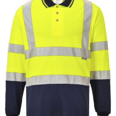 Two-tone long sleeve polo (S279) Thumbnail